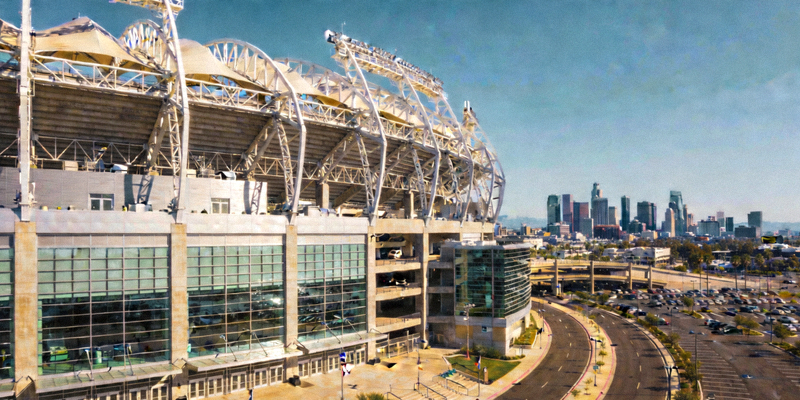 洛杉矶索菲体育场外部全景照片